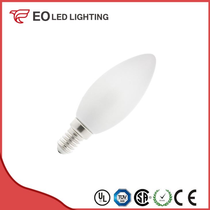Glass Candle E14 4W LED Bulb